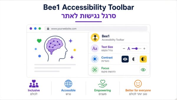Bee1 סרגל נגישות מתקדם (תקן 5568)