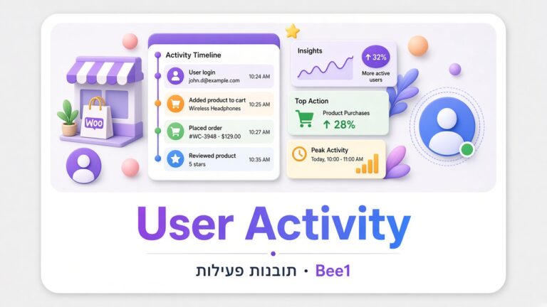 תוסף וורדפרס לתובנות פעילות משתמשים – Bee1 User Activity Insights | Bee1