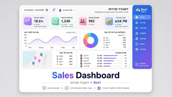 תוסף וורדפרס לדשבורד מכירות – Bee1 Sales Dashboard | Bee1