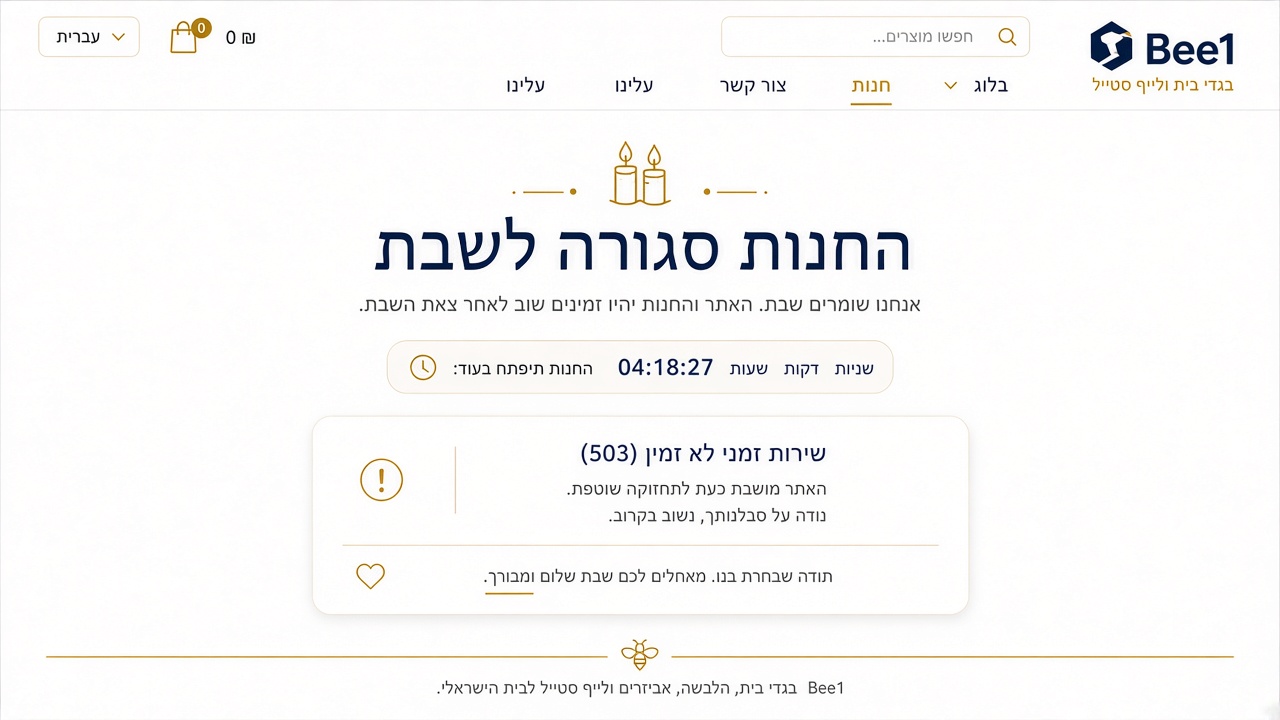 post ti קידום אתרים שומר שבת של Bee1 closed 503